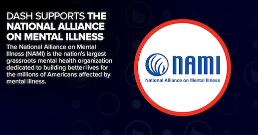 DASH donates to the National Alliance on Mental Illness